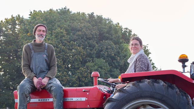 Groentenboer en bloemenboerin