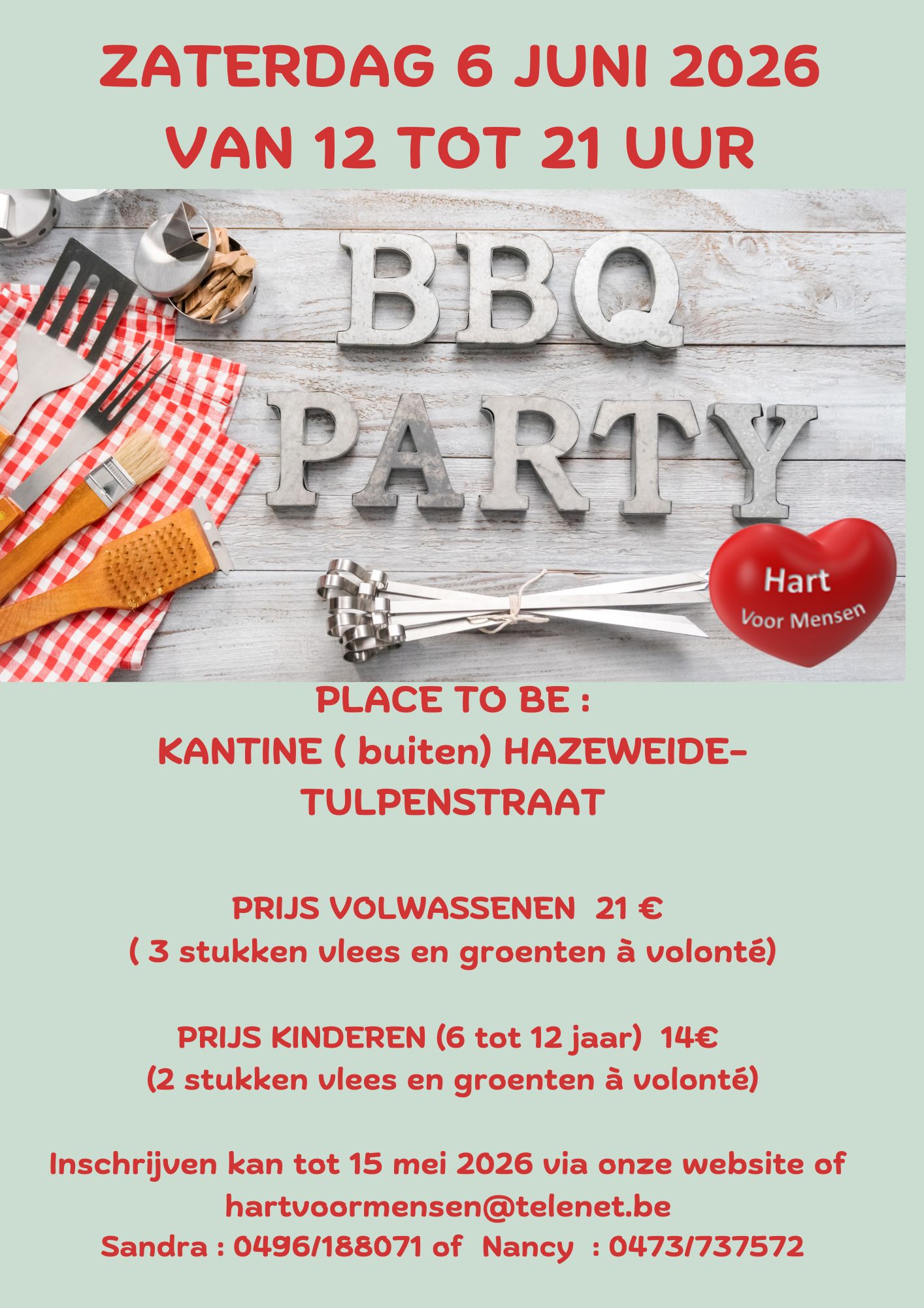 BBQ PARTY TEN VOORDELE VAN ONS GOED DOEL VZW HART VOOR MENSEN