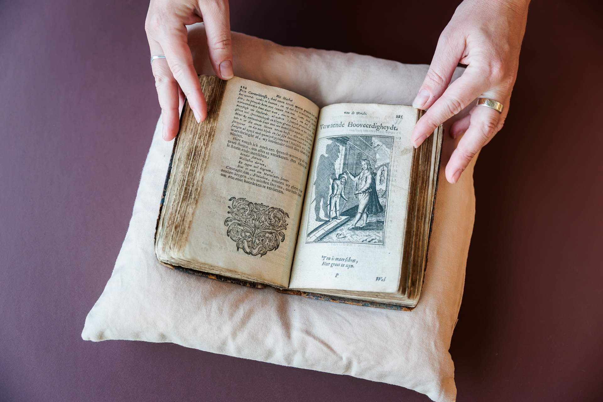 Afbeelding van een oude druk in het Rubenshuis