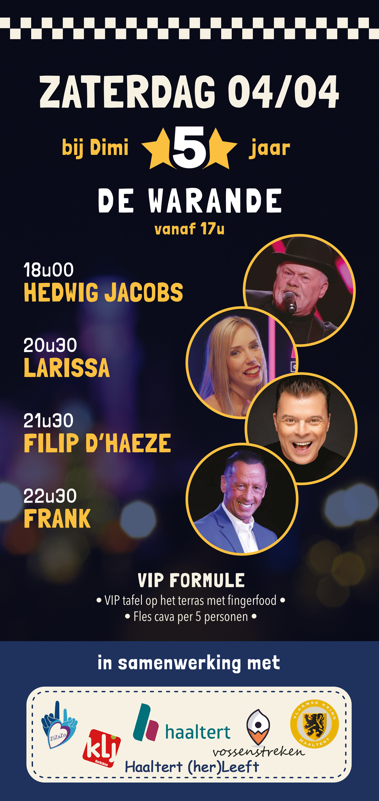 De Warande 5 Jaar Dimi vedetten