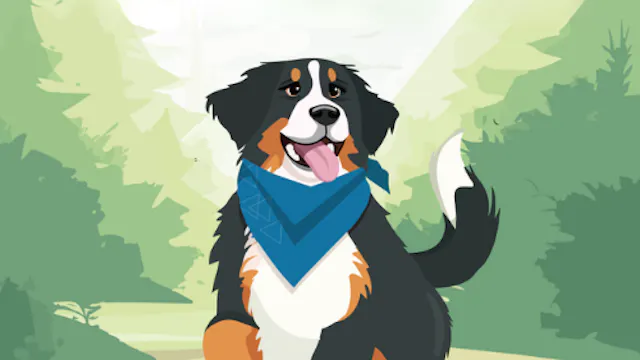 Wispher, de mascotte van Heusden-Zolder, voor Wandelgemeente