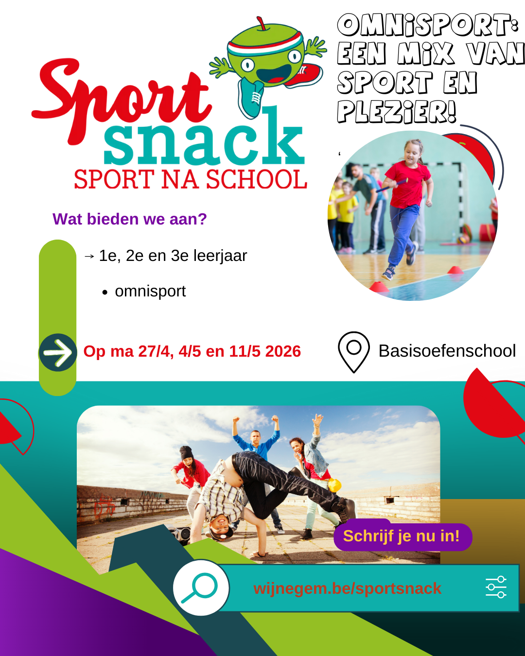 Afbeelding voor evenement Sportsnack Basisoefenschool 1-2-3 omnisport 2026