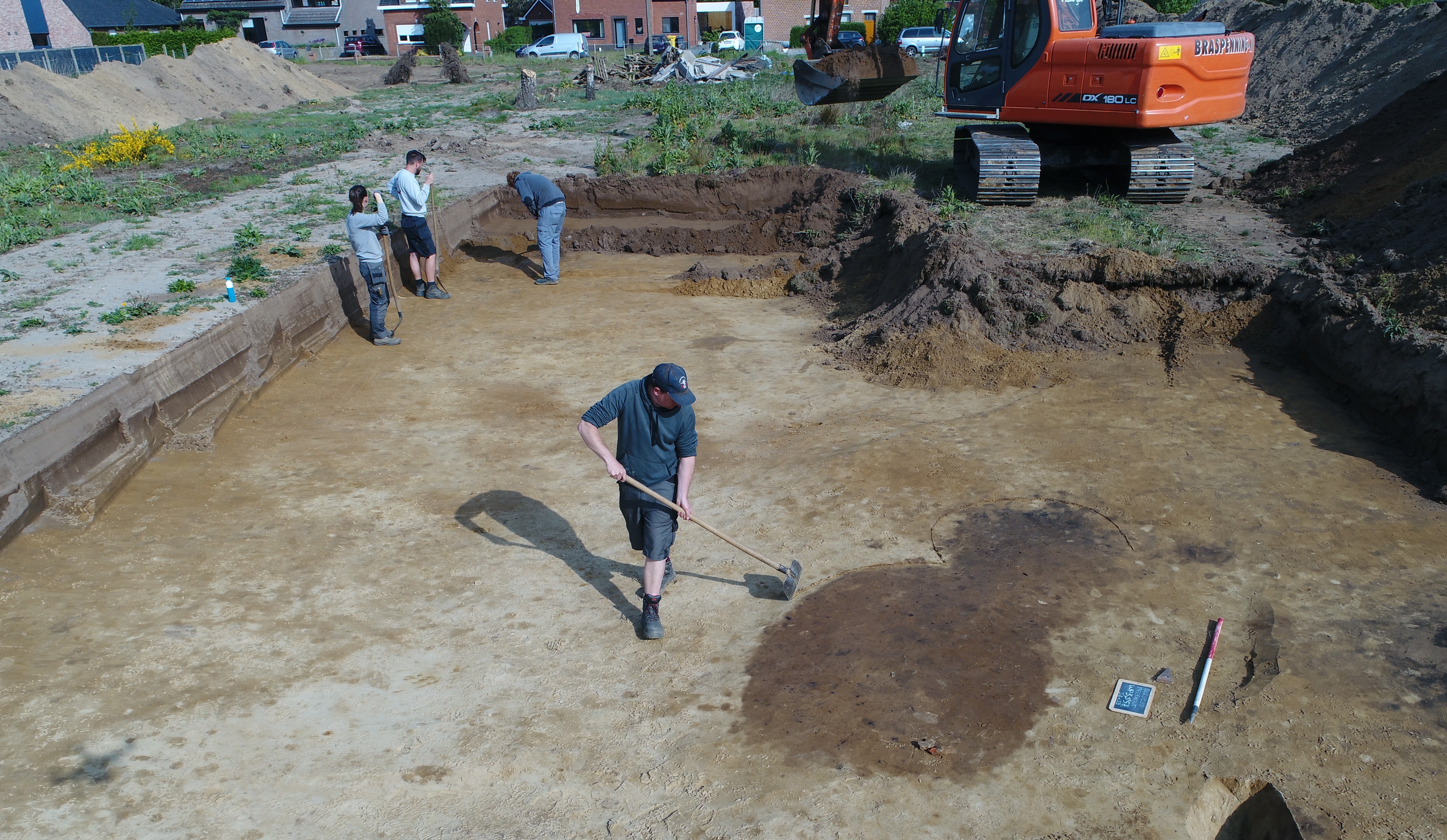 archeologische opgravingen Aardbezienstraat Meerhout