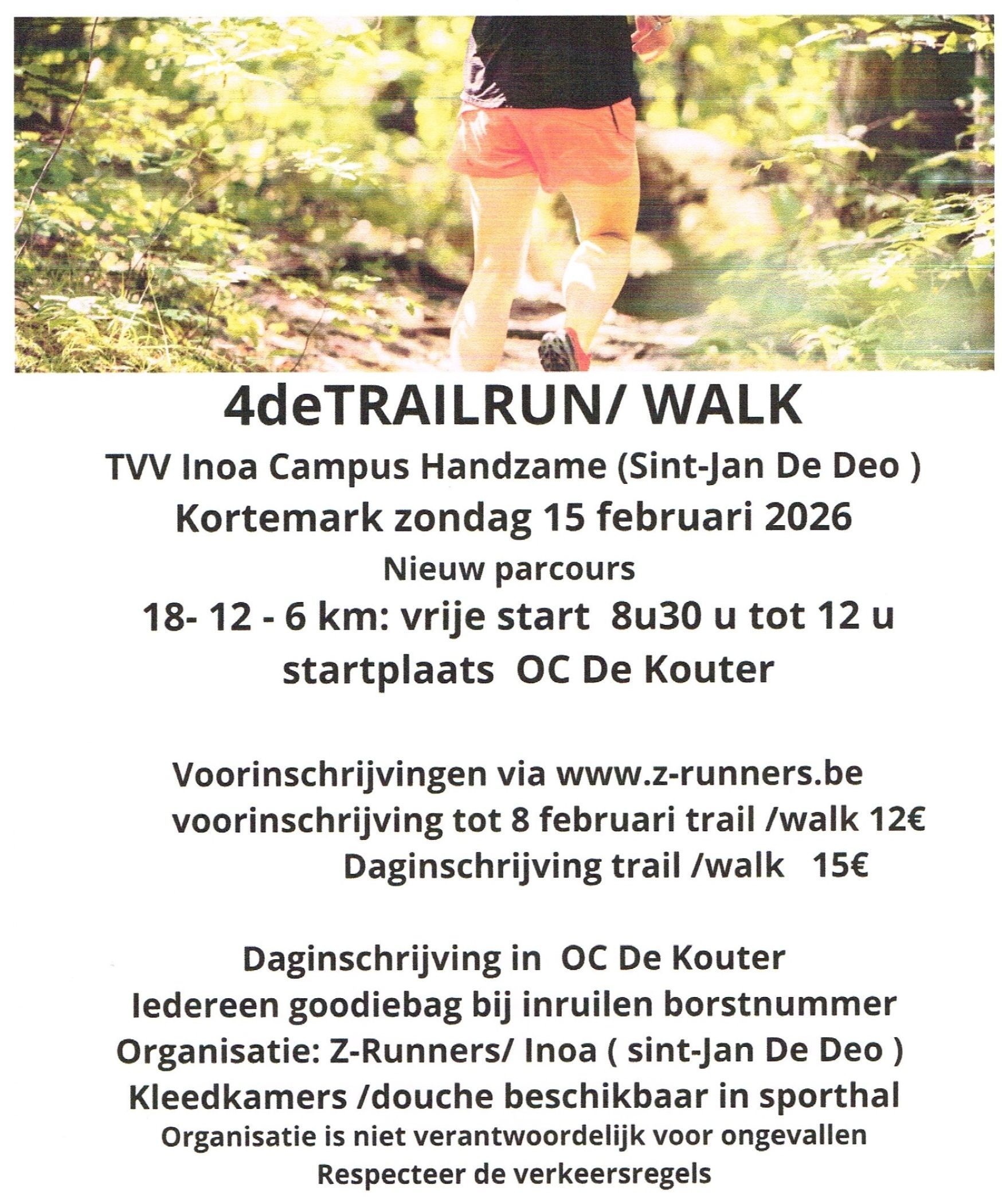 4e trail en walk ten voordele van Inoa campus Handzame (St.Jan de Deo)