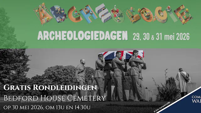Banner Archeologiedagen op Bedford House Cemetery