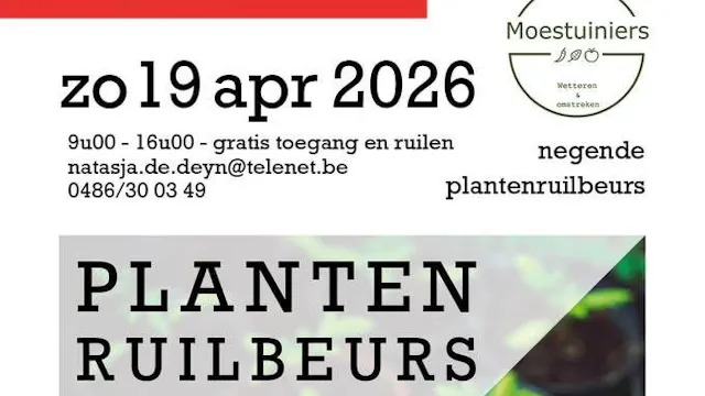 Negende plantenruilbeurs Wetteren