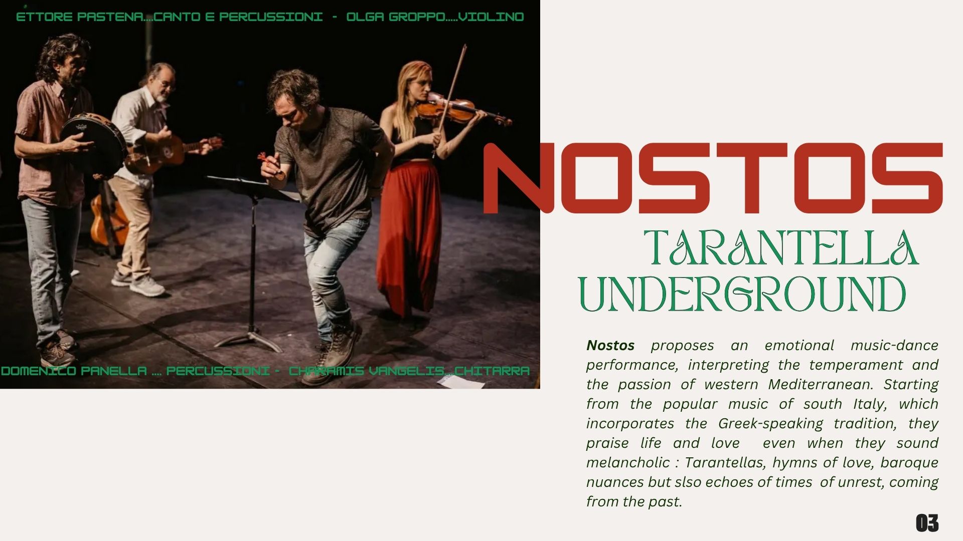 Nostos Tarantella Underground South Italy