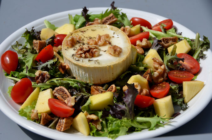 zomerse salade met geitenkaas en vijgen